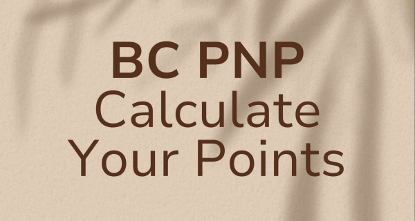 BC PNP points calculator